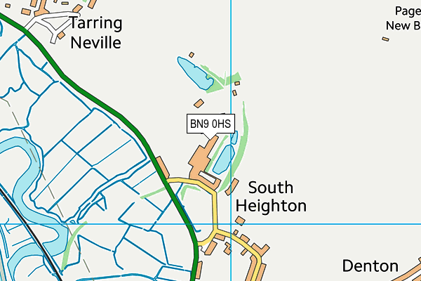 BN9 0HS map - OS VectorMap District (Ordnance Survey)
