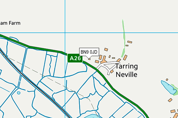 BN9 0JD map - OS VectorMap District (Ordnance Survey)