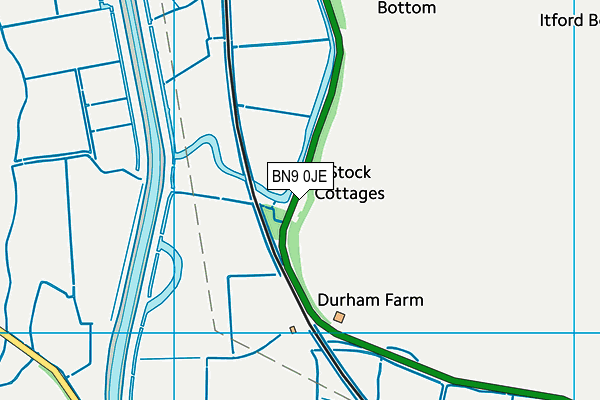 BN9 0JE map - OS VectorMap District (Ordnance Survey)