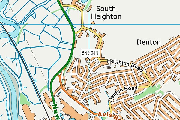 BN9 0JN map - OS VectorMap District (Ordnance Survey)
