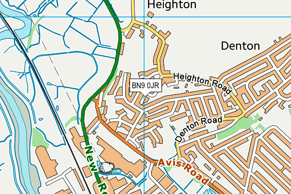 BN9 0JR map - OS VectorMap District (Ordnance Survey)