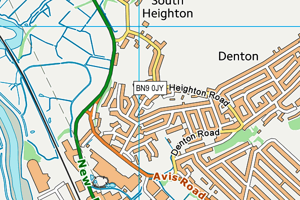 BN9 0JY map - OS VectorMap District (Ordnance Survey)