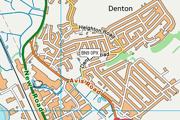 BN9 0PX map - OS VectorMap District (Ordnance Survey)