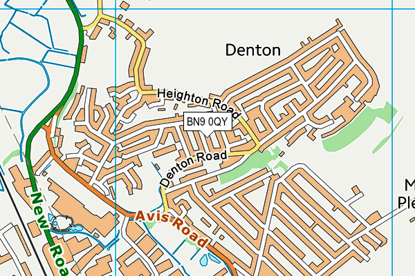 BN9 0QY map - OS VectorMap District (Ordnance Survey)