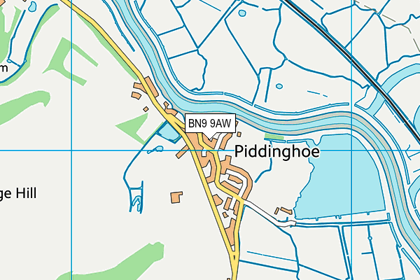 BN9 9AW map - OS VectorMap District (Ordnance Survey)
