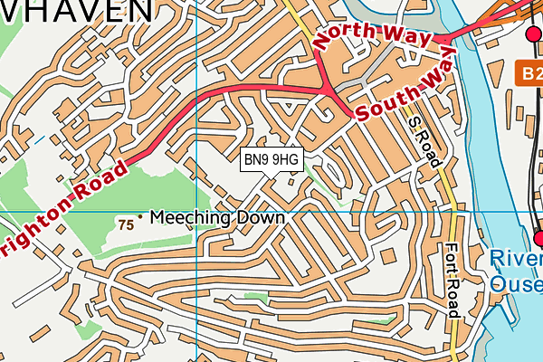 BN9 9HG map - OS VectorMap District (Ordnance Survey)