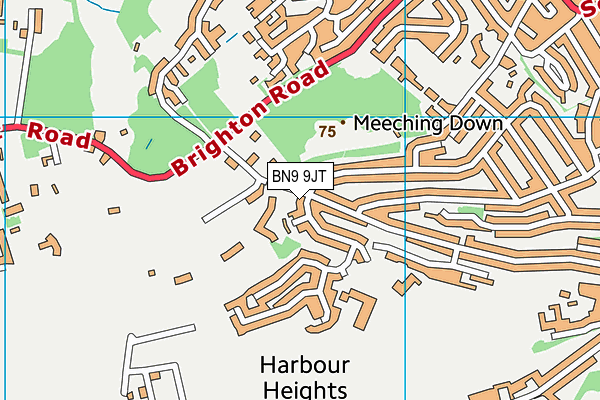 BN9 9JT map - OS VectorMap District (Ordnance Survey) BN9 9JT map - OS VectorMap District (Ordnance Survey)