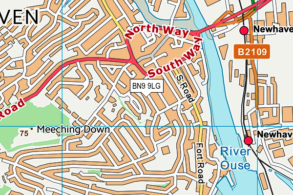 BN9 9LG map - OS VectorMap District (Ordnance Survey) BN9 9LG map - OS VectorMap District (Ordnance Survey)