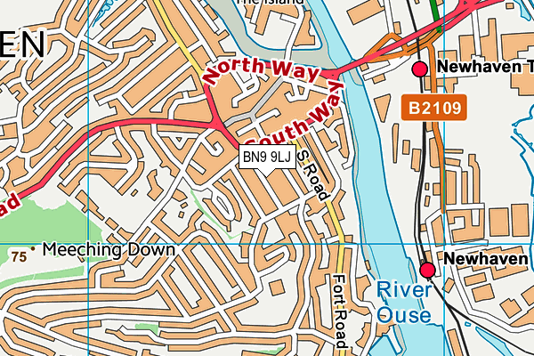 BN9 9LJ map - OS VectorMap District (Ordnance Survey) BN9 9LJ map - OS VectorMap District (Ordnance Survey)