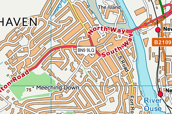 BN9 9LQ map - OS VectorMap District (Ordnance Survey) BN9 9LQ map - OS VectorMap District (Ordnance Survey)