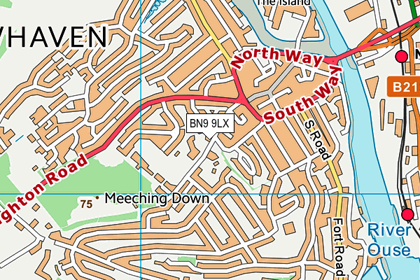 BN9 9LX map - OS VectorMap District (Ordnance Survey) BN9 9LX map - OS VectorMap District (Ordnance Survey)