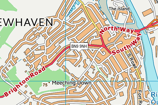 BN9 9NH map - OS VectorMap District (Ordnance Survey)