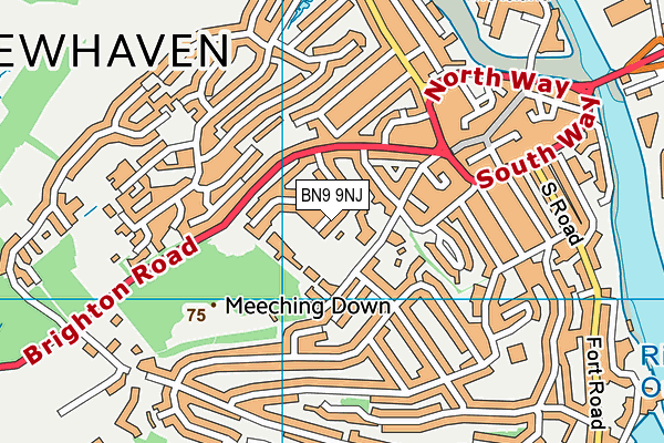 BN9 9NJ map - OS VectorMap District (Ordnance Survey) BN9 9NJ map - OS VectorMap District (Ordnance Survey)