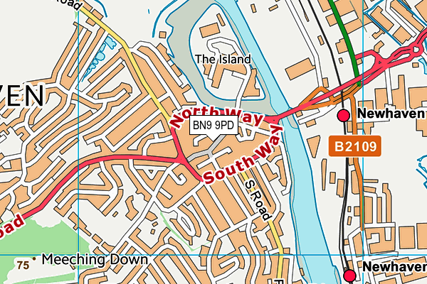 BN9 9PD map - OS VectorMap District (Ordnance Survey) BN9 9PD map - OS VectorMap District (Ordnance Survey)