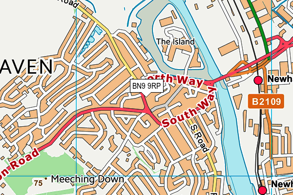 BN9 9RP map - OS VectorMap District (Ordnance Survey) BN9 9RP map - OS VectorMap District (Ordnance Survey)
