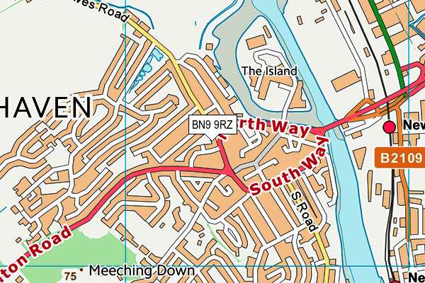 BN9 9RZ map - OS VectorMap District (Ordnance Survey) BN9 9RZ map - OS VectorMap District (Ordnance Survey)