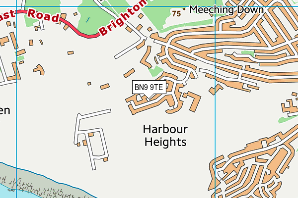BN9 9TE map - OS VectorMap District (Ordnance Survey) BN9 9TE map - OS VectorMap District (Ordnance Survey)
