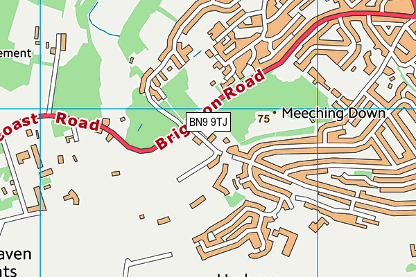 BN9 9TJ map - OS VectorMap District (Ordnance Survey) BN9 9TJ map - OS VectorMap District (Ordnance Survey)