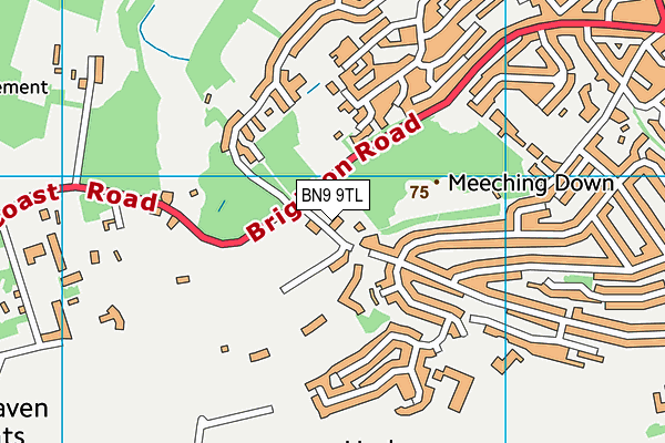 BN9 9TL map - OS VectorMap District (Ordnance Survey) BN9 9TL map - OS VectorMap District (Ordnance Survey)