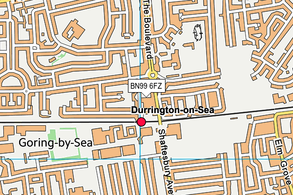 BN99 6FZ map - OS VectorMap District (Ordnance Survey) BN99 6FZ map - OS VectorMap District (Ordnance Survey)