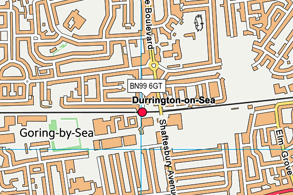 BN99 6GT map - OS VectorMap District (Ordnance Survey) BN99 6GT map - OS VectorMap District (Ordnance Survey)