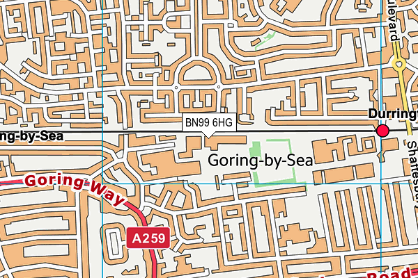 BN99 6HG map - OS VectorMap District (Ordnance Survey) BN99 6HG map - OS VectorMap District (Ordnance Survey)