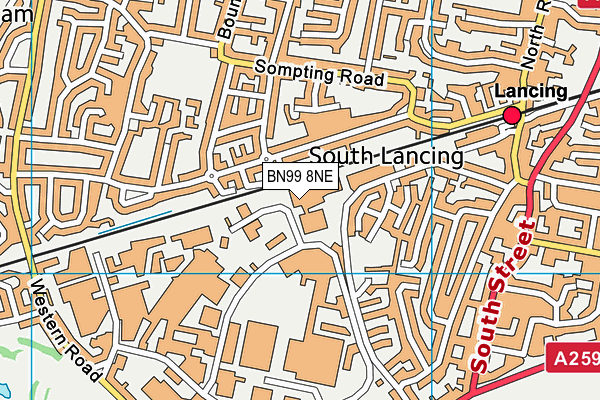 BN99 8NE map - OS VectorMap District (Ordnance Survey) BN99 8NE map - OS VectorMap District (Ordnance Survey)