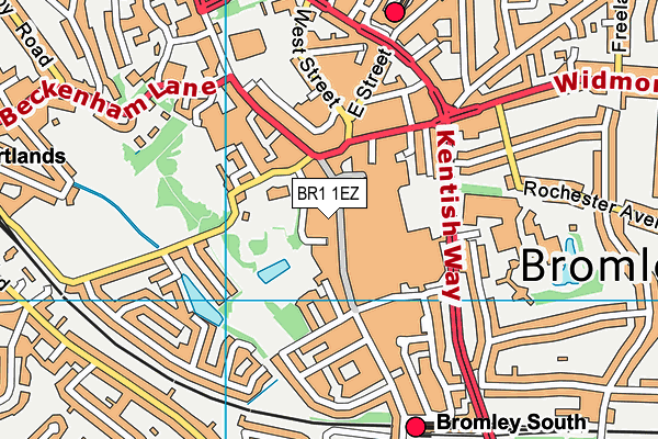 BR1 1EZ map - OS VectorMap District (Ordnance Survey)