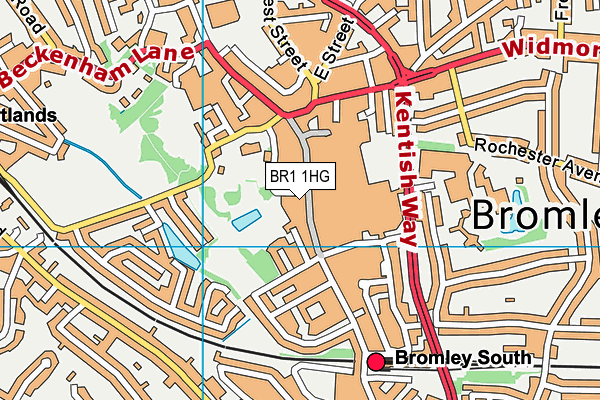 BR1 1HG map - OS VectorMap District (Ordnance Survey) BR1 1HG map - OS VectorMap District (Ordnance Survey)