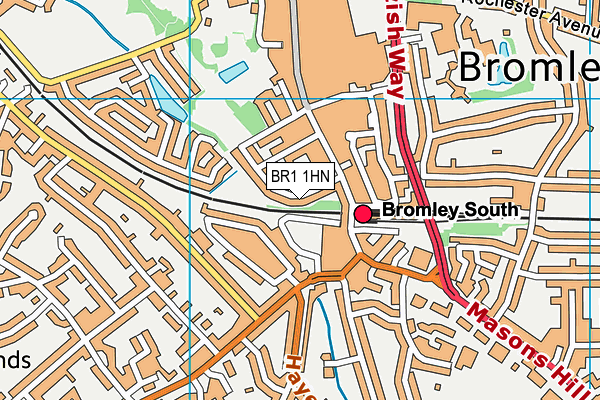BR1 1HN map - OS VectorMap District (Ordnance Survey) BR1 1HN map - OS VectorMap District (Ordnance Survey)