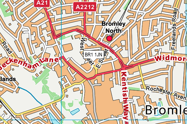 BR1 1JN map - OS VectorMap District (Ordnance Survey) BR1 1JN map - OS VectorMap District (Ordnance Survey)