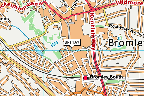 BR1 1JW map - OS VectorMap District (Ordnance Survey) BR1 1JW map - OS VectorMap District (Ordnance Survey)