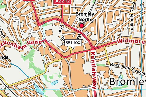 BR1 1QX map - OS VectorMap District (Ordnance Survey) BR1 1QX map - OS VectorMap District (Ordnance Survey)