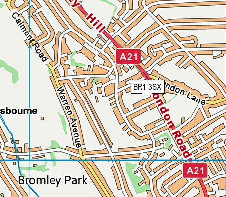 BR1 3SX map - OS VectorMap District (Ordnance Survey) BR1 3SX map - OS VectorMap District (Ordnance Survey)