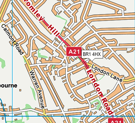 BR1 4HX map - OS VectorMap District (Ordnance Survey) BR1 4HX map - OS VectorMap District (Ordnance Survey)