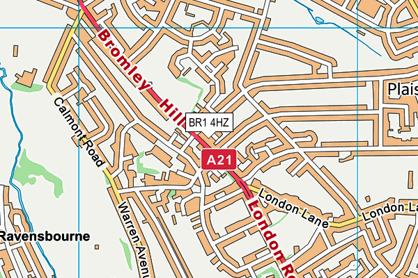BR1 4HZ map - OS VectorMap District (Ordnance Survey) BR1 4HZ map - OS VectorMap District (Ordnance Survey)