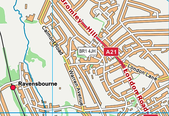 BR1 4JH map - OS VectorMap District (Ordnance Survey) BR1 4JH map - OS VectorMap District (Ordnance Survey)