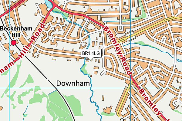 BR1 4LG map - OS VectorMap District (Ordnance Survey)