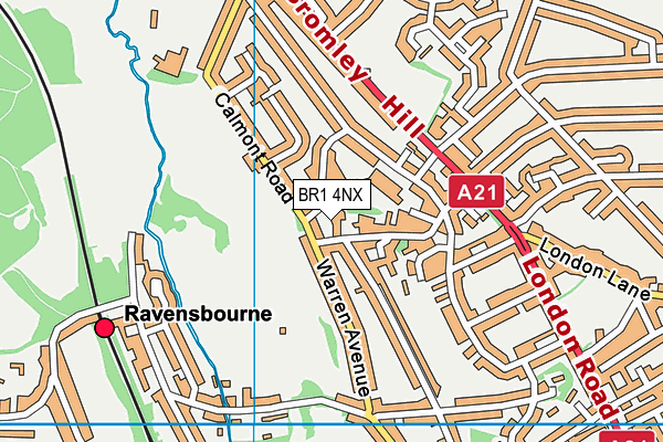 BR1 4NX map - OS VectorMap District (Ordnance Survey)