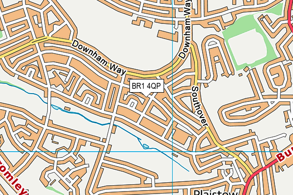 BR1 4QP map - OS VectorMap District (Ordnance Survey)