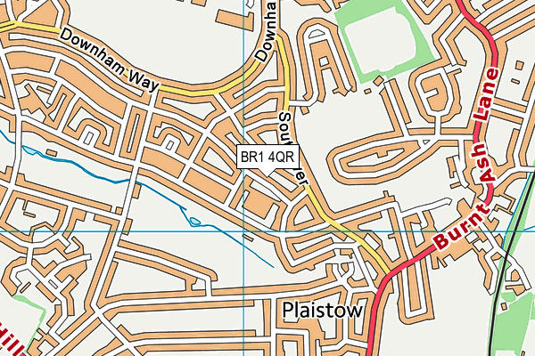 BR1 4QR map - OS VectorMap District (Ordnance Survey) BR1 4QR map - OS VectorMap District (Ordnance Survey)