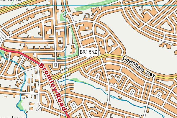 BR1 5NZ map - OS VectorMap District (Ordnance Survey)