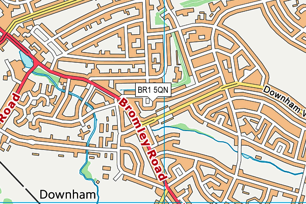 BR1 5QN map - OS VectorMap District (Ordnance Survey)