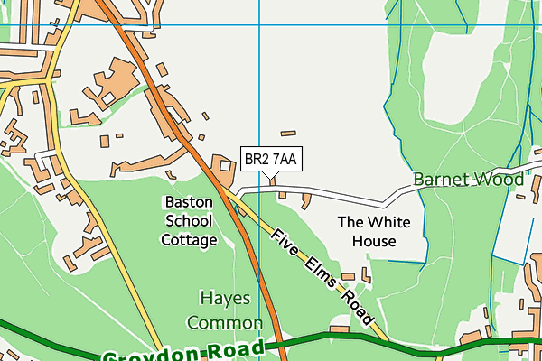 BR2 7AA map - OS VectorMap District (Ordnance Survey) BR2 7AA map - OS VectorMap District (Ordnance Survey)