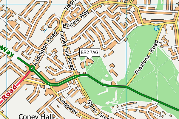 BR2 7AG map - OS VectorMap District (Ordnance Survey) BR2 7AG map - OS VectorMap District (Ordnance Survey)