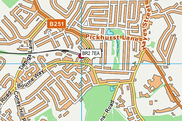 BR2 7EA map - OS VectorMap District (Ordnance Survey) BR2 7EA map - OS VectorMap District (Ordnance Survey)