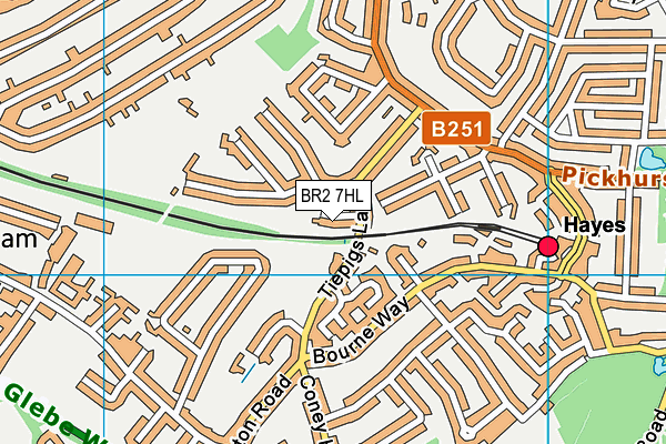 BR2 7HL map - OS VectorMap District (Ordnance Survey) BR2 7HL map - OS VectorMap District (Ordnance Survey)