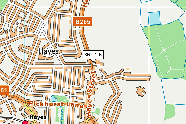 BR2 7LB map - OS VectorMap District (Ordnance Survey) BR2 7LB map - OS VectorMap District (Ordnance Survey)