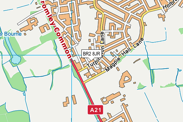 BR2 8JR map - OS VectorMap District (Ordnance Survey) BR2 8JR map - OS VectorMap District (Ordnance Survey)