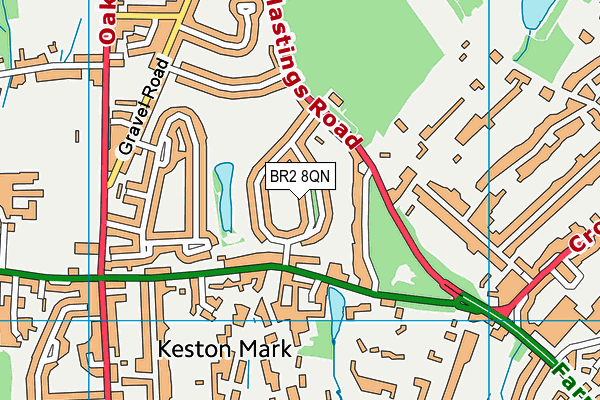BR2 8QN map - OS VectorMap District (Ordnance Survey) BR2 8QN map - OS VectorMap District (Ordnance Survey)